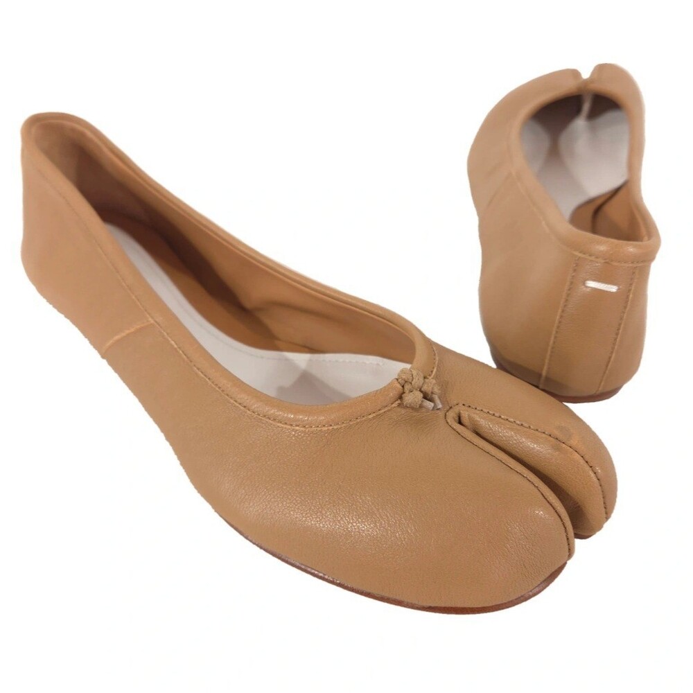 Maison Margiela Tabi Flats US 9.5 EU 39.5 Womens Tan Leather $890